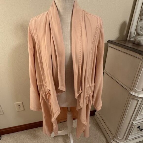 Max Jeans Drawcord Duster Jacket, Baby Pink - Women's Medium - Picture 6 of 13